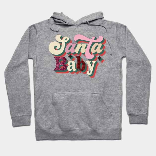 Santa Baby Vintage Christmas Hoodie by JDVNart